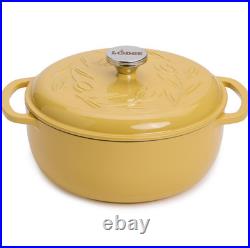 Lodge Enameled Cast Iron Dutch Oven with Tulip Lid 4.5 qt