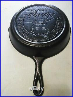 Lodge HARRY'S Logo Cast Iron Skillet 10 1/4 Vintage Advertising Cookware HTF