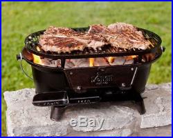 Lodge Heavy Duty Cast Iron Grill BBQ Portable Camping Hunt Adjustable Tabletop G