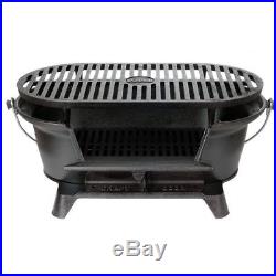 Lodge Heavy Duty Cast Iron Grill BBQ Portable Camping Hunt Adjustable Tabletop G