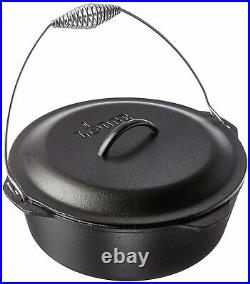 Lodge L12DO3 Pre-Seasoned Cast Iron Dutch Oven with Iron Cover 9-Quart