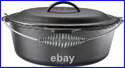 Lodge L12DO3 Pre-Seasoned Cast Iron Dutch Oven with Iron Cover 9-Quart