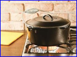 Lodge L8DO3 Cast Iron Dutch Oven, 5-Quart Pot and Lid with Wire