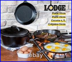 Lodge Pre-Seasoned Cast Iron 5 Piece Set, Black