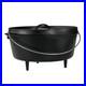 Lodge Pre-Seasoned Cast Iron Deep Camp Dutch Oven With Lid, 10 Quart