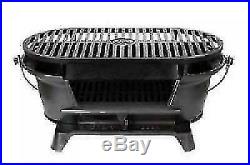 Lodge Pre-Seasoned Cast Iron Grill Outdoor Camping Hibachi Tailgating Patio