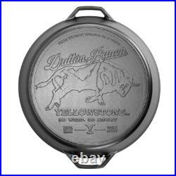 Lodge Pre-Seasoned Yellowstone Stamped Cast Iron Cookware Signature Teardrop