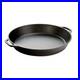 Lodge Seasoned Cast Iron Skillet with 2 Loop Handles, 17 In Ergonomic Frying Pan