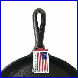 Lodge Skillet Set Pre-Seasoned Cast Iron 3 Pcs Pan Set 8, 10.25 & 12, Black