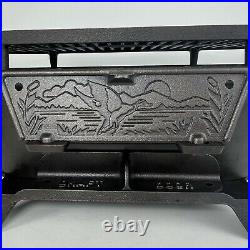 Lodge Wildlife Series Cast Iron Sportsman Grill Restored RARE Retired Piece