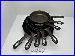 Lot 8 Wagner Ware And lodge Cast Iron Skillets Resale lot Restored