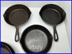 Lot 8 Wagner Ware And lodge Cast Iron Skillets Resale lot Restored