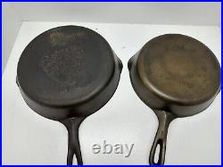 Lot 8 Wagner Ware And lodge Cast Iron Skillets Resale lot Restored