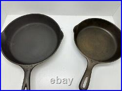 Lot 8 Wagner Ware And lodge Cast Iron Skillets Resale lot Restored