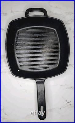 Lot of 9 Vintage Cast Iron Skillets & Griddle Pans Unmarked & Nexgrill Resto