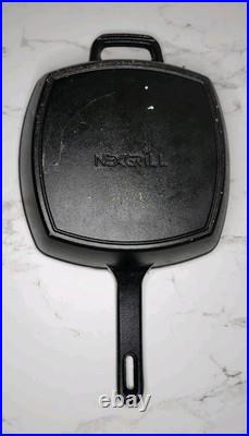 Lot of 9 Vintage Cast Iron Skillets & Griddle Pans Unmarked & Nexgrill Resto