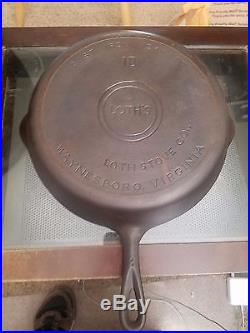 Loths (Loth's) cast iron skillet and lid #10 HTF lid