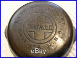 Lqqk Rare Vintage Cast Iron Skillet No. 2 Griswold Erie 703 Large Logo