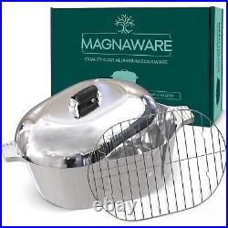 MAGNAWARE Quality Cast Aluminum Oval Dutch Oven Lightweight Cajun Cookware