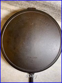 MASSIVE HUGE EXTRA LARGE Cast Iron Fry Pan Skillet #14 15.25 Wagner Griswold