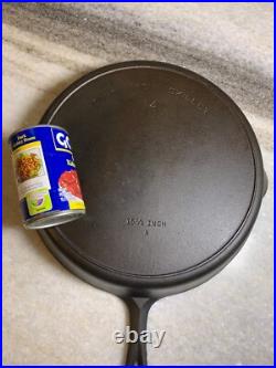 MASSIVE HUGE EXTRA LARGE Cast Iron Fry Pan Skillet #14 15.25 Wagner Griswold