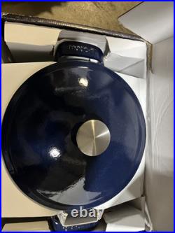 Made. In CookWare Dutch Oven 5.5 Qt Blue Enameled Cast Iron -Open Box/ Box Damage