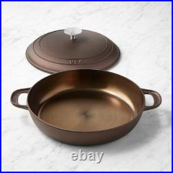 Made In Seasoned Cast Iron Braiser 3.5 Qt Covered Braising Pan with Lid