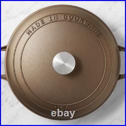 Made In Seasoned Cast Iron Braiser 3.5 Qt Covered Braising Pan with Lid
