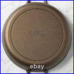 Made In Seasoned Cast Iron Braiser 3.5 Qt Covered Braising Pan with Lid