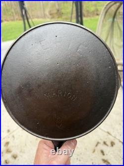 Marion Cast Iron #8 Cast Iron Skillet with ERIE Ghost Mark In Top Casting