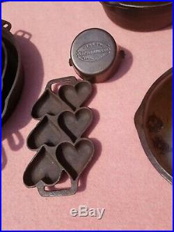 Martin Stove & Range Co Cast Iron Collection Skillet LID Griddle Toy Dutch Oven