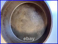 Massive Antique Lodge #14 Cast Iron Camp Dutch Oven Matching Coal Lid w Legs