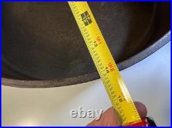 Massive Antique Lodge #14 Cast Iron Camp Dutch Oven Matching Coal Lid w Legs