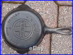 Matched Set of 8 GRISWOLD Large Cross Block Lettering Cast Iron Skillets 1920's