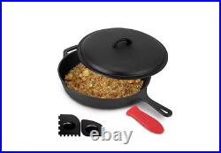 MegaChef 12 Pre-Seasoned Cast Iron Skillet withCast Iron