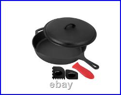 MegaChef 12 Pre-Seasoned Cast Iron Skillet withCast Iron