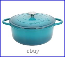 MegaChef 6.35 Qt. Cast Iron Dutch Oven with SelfBasting Lid