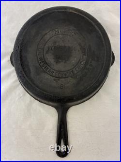 Mi-Pet Vintage Cast Iron Skillet Pan Western Foundry Co Chicago #8