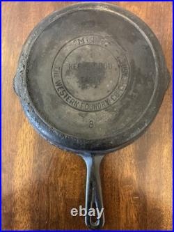 Mi-Pet Vintage Cast Iron Skillet Pan Western Foundry Co Chicago #8