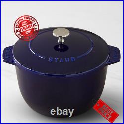 NEW 3.25-Qt Staub Heavy Enameled Cast Iron Petite Demi French Oven Sapphire