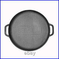 NEW Asian pig-iron cauldron with a lid-frying pan grill Brizoll 12l