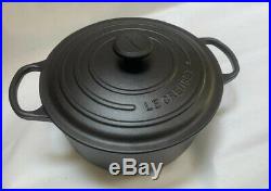 NEW Authentic Le Creuset Signature 7.25 Qt Round Licorice Black Dutch Oven