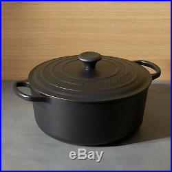 NEW Authentic Le Creuset Signature 7.25 Qt Round Licorice Black Dutch Oven