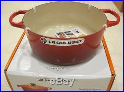New In Box Le Creuset Cerise Cherry 5.5 Quart Round Dutch Oven With LID