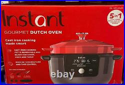 NEW Instant Pot Electric Precision Round Dutch Oven 6-Quart 1500W 5-in-1 RED