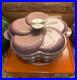 NEW Le Creuset Cast Iron Traditional Floral Cocotte Petal Oven 2.25qt MAUVE PINK