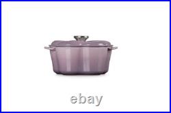 NEW Le Creuset Cast Iron Traditional Floral Cocotte Petal Oven 2.25qt MAUVE PINK