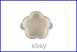 NEW Le Creuset Cast Iron Traditional Floral Cocotte Petal Oven 2.25qt MAUVE PINK