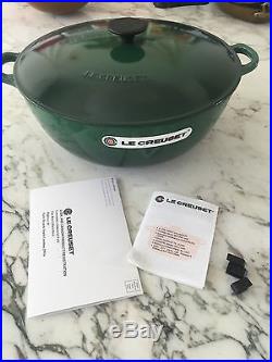 NEW Le Creuset Enamel Cast Iron 12.5 Round #32 French 7.25 Qt Dutch Oven Green
