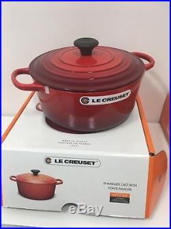 NEW Le Creuset Signature Cherry Red 5.5-qt. French oven with lid Cast Iron